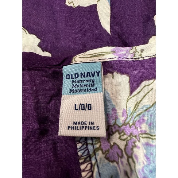 Old Navy Women’s Maternity Purple Floral-Large - Picture 5 of 9
